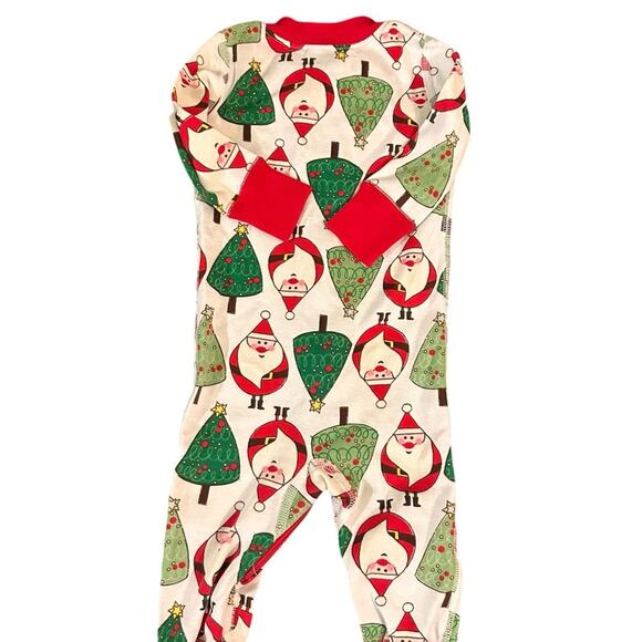 Hanna‎ Andersson Santa Holiday Zipper Sleeper Organic Cotton No Feet Size 6-9 mo - Picture 2 of 4